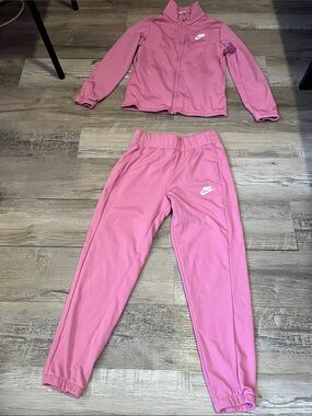 Nike Pink Full-Zip Track Jacket and Joggers Set